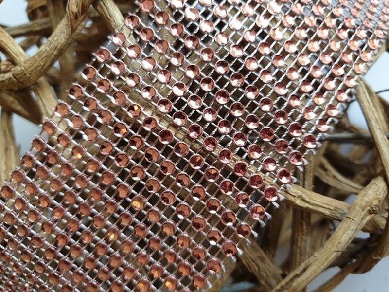 Borte mit steinchen rosa 58mm