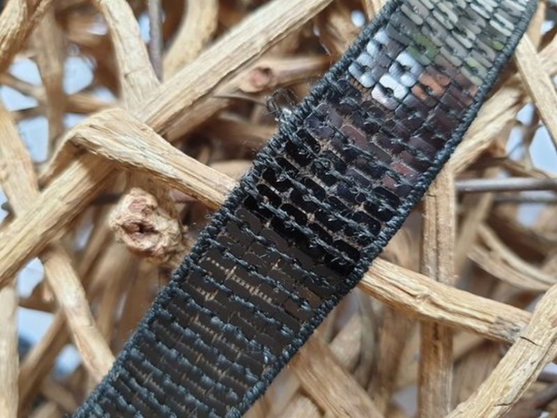 Borte mit Pailletten schwarz 22mm