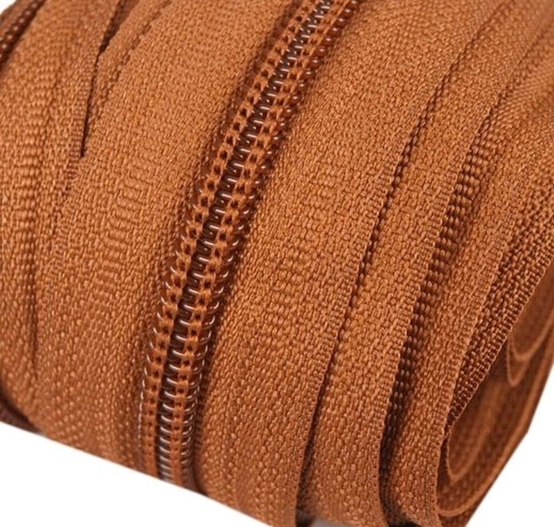 Endlosreißverschluss 3mm lederbraun