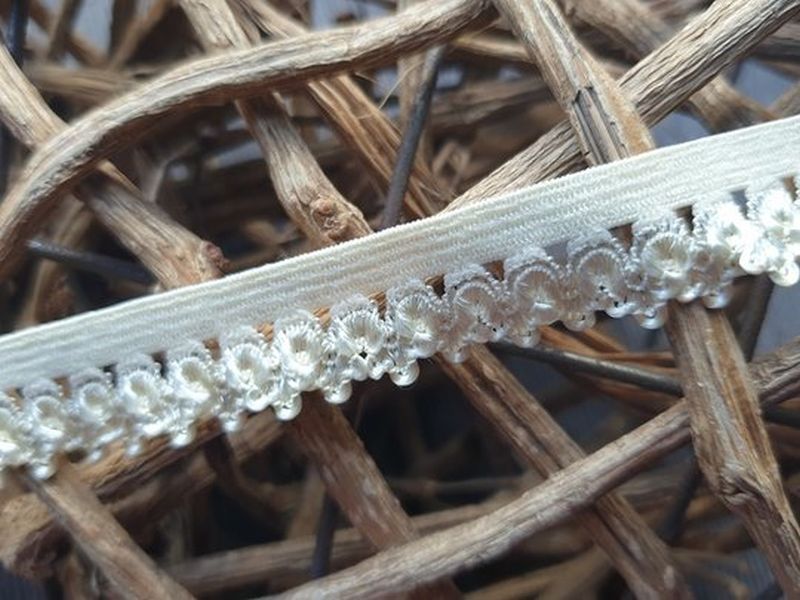 Unterwäschengummi/Rüschengummi 15mm creme