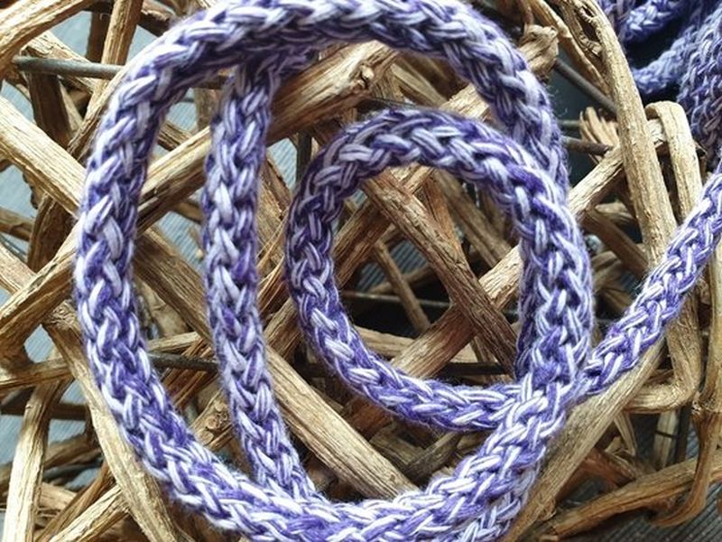 Baumwoll Kordel 6mm melliert lila