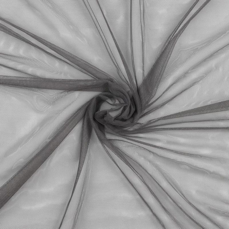 Royal Tüll uni dunkelgrau fein