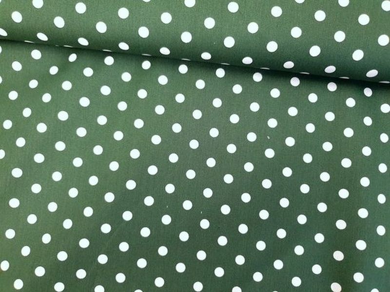 Baumwolle Big Dots by Poppy dunkelgrün