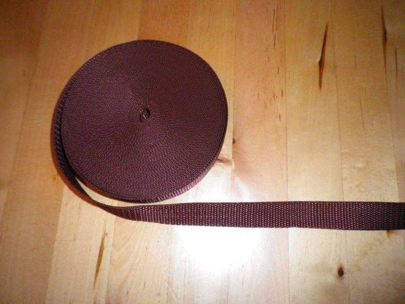 Gurtband 20 mm Dunkelbraun