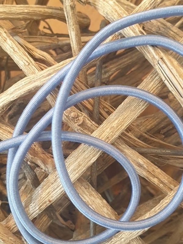 Gummikordel rund 3 mm taubenblau