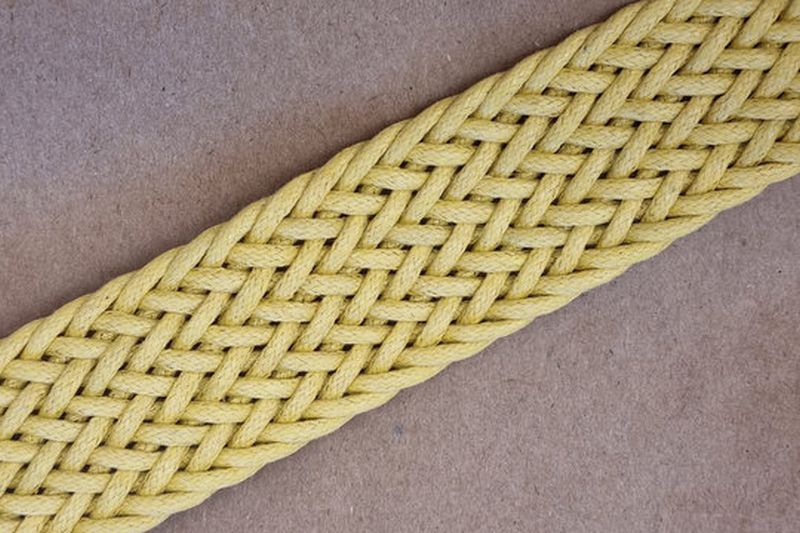 Gurtband geflochten 30mm Gelb 7