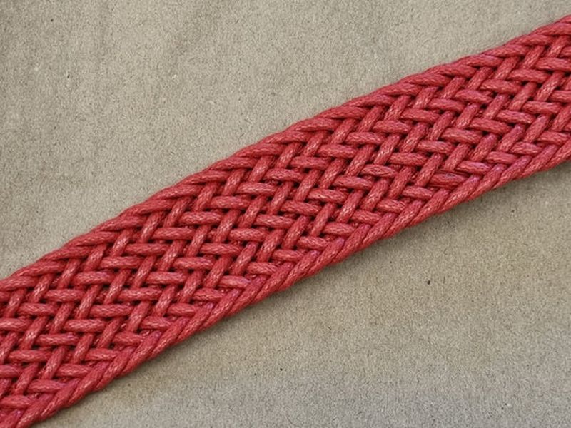 Gurtband geflochten 30mm Rot 8