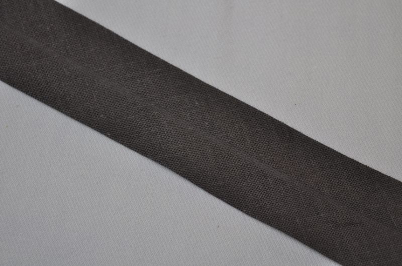 Schrägband gefalzt 30 mm grau/braun