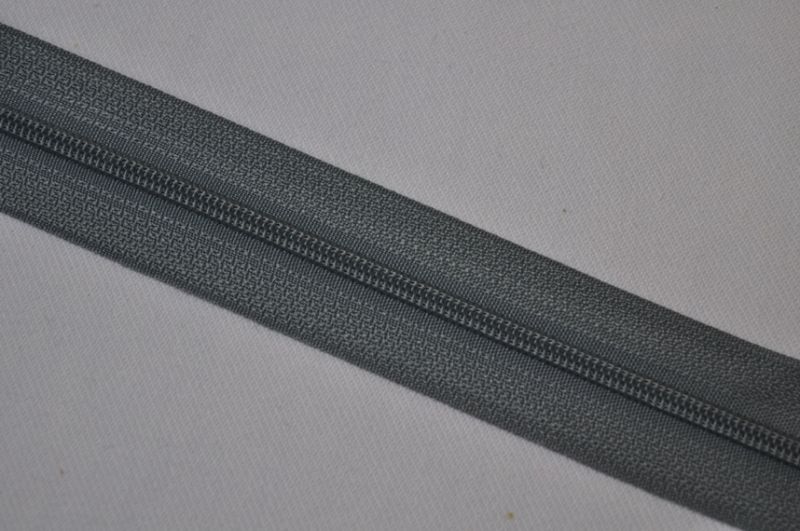 Endlosreißverschluss 3 mm grau