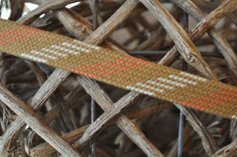 Flechtkordel Flach 1,5 cm Senf/terra