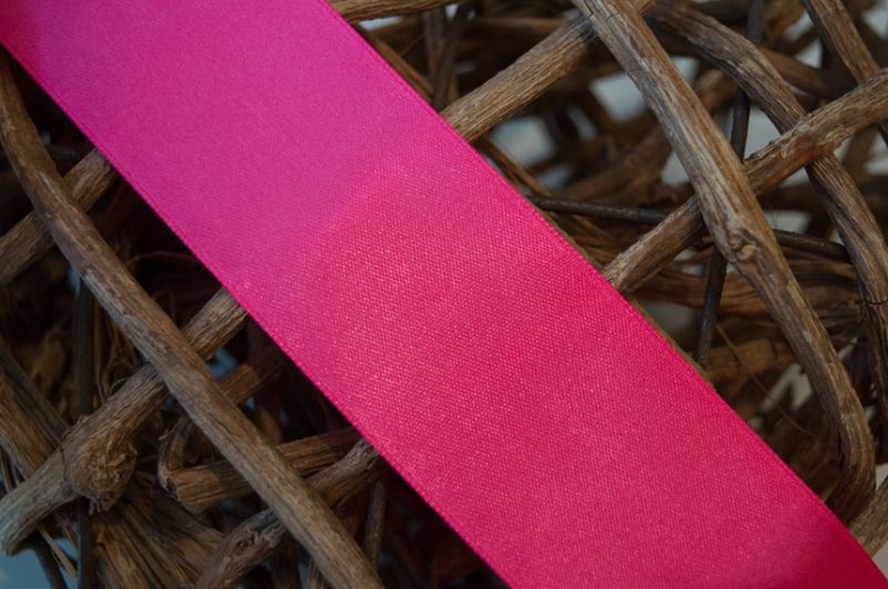 Satinband 40mm neonpink