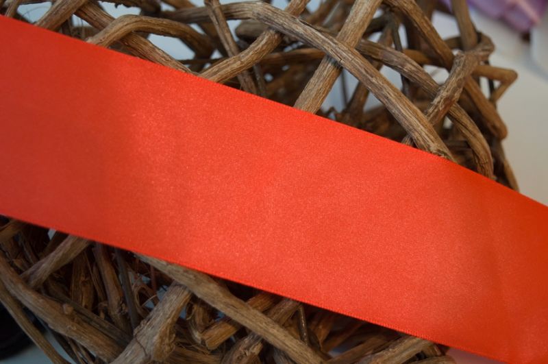 Satinband 50mm orange