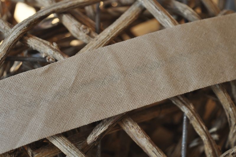 Schrägband gefalzt 30 mm dunkel Kamel