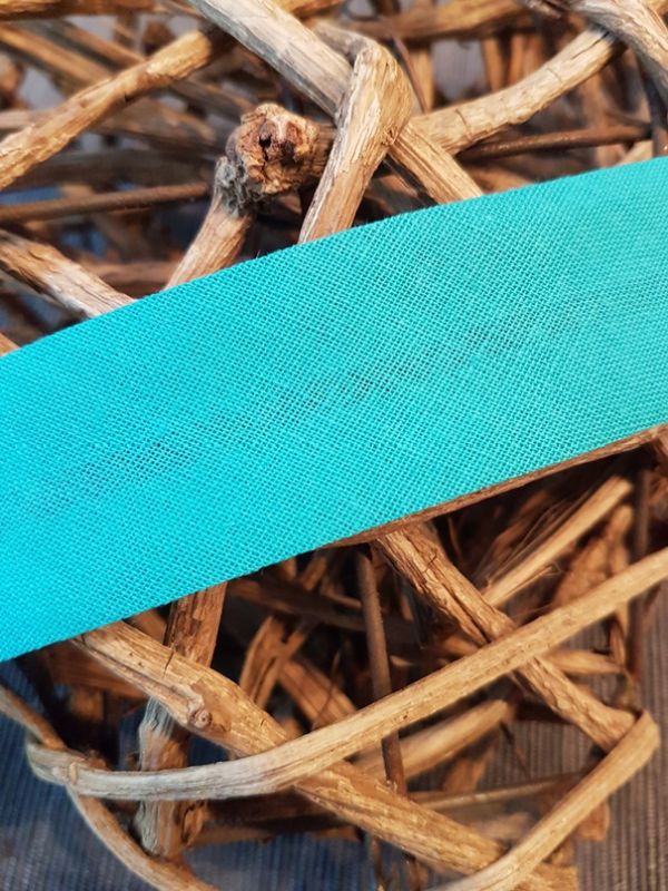 Schrägband gefalzt 30 mm Smaragd