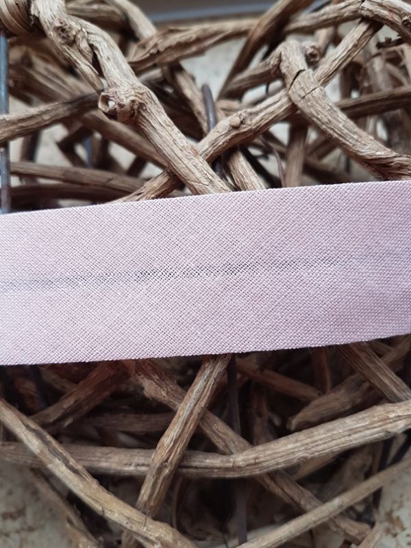 Schrägband gefalzt 30 mm nude