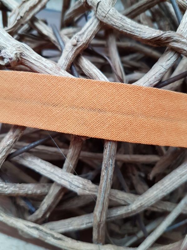 Schrägband gefalzt 20 mm orange