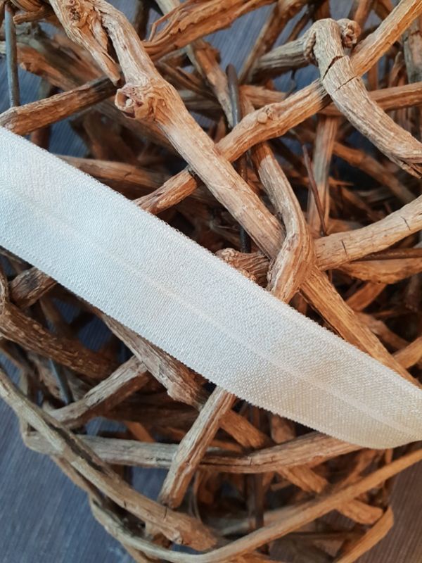 Elastisches Einfassband 20 mm vanille