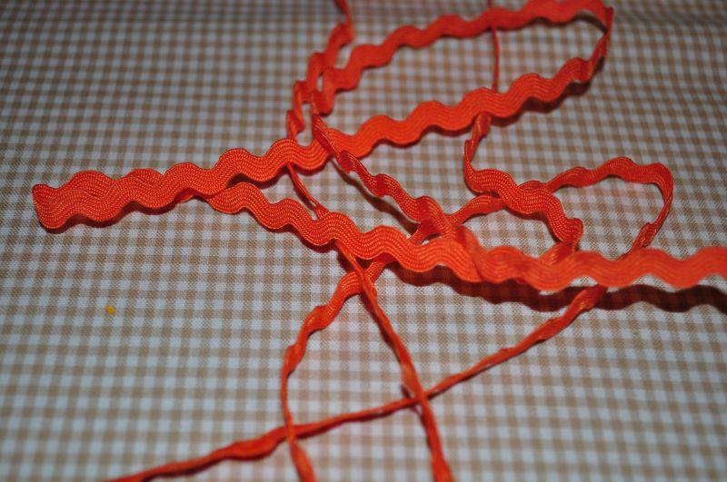 Zackenlitze 5mm dunkel orange