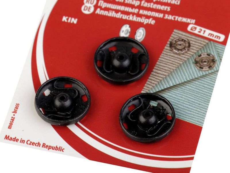 Druckknöpfe 21 mm schwarz