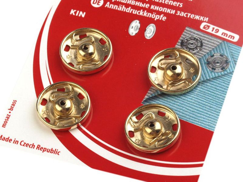 Druckknöpfe 19 mm gold
