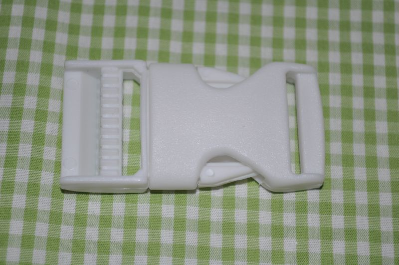Steckschnalle 25 mm gerade weiß