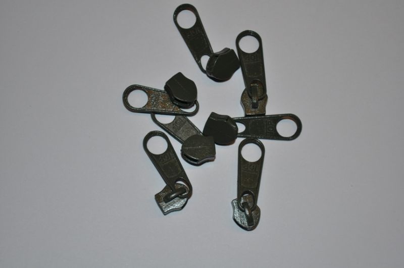 Schieber/Zipper 5 mm Reißverschluss khaki