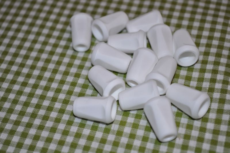Kordelstopper Kordelende weiß
