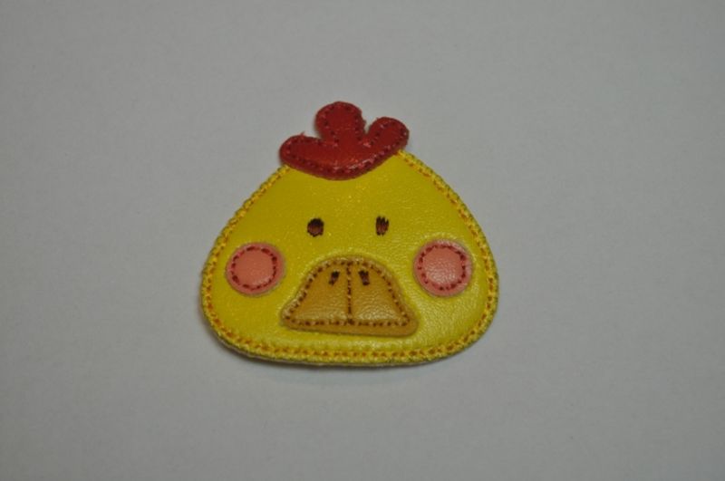 leder applikation bügelbild huhn