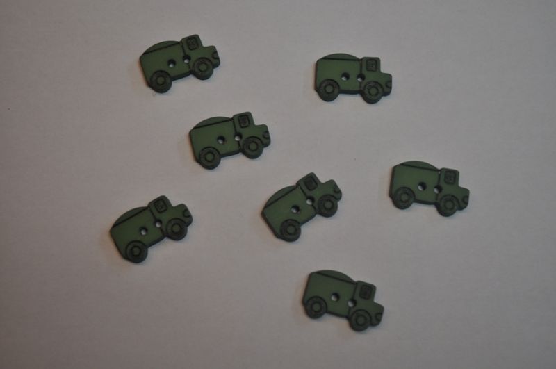 Kinder Knopf LKW grün