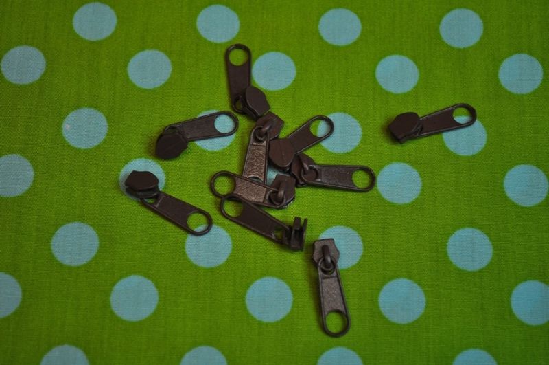 Schieber/Zipper 3 mm Reißverschluss dunkelbraun