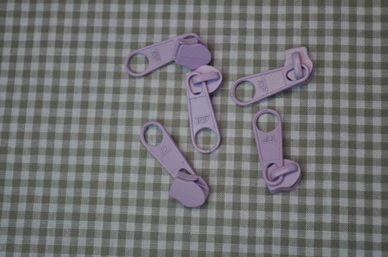 Schieber/Zipper 5 mm Reißverschluss flieder