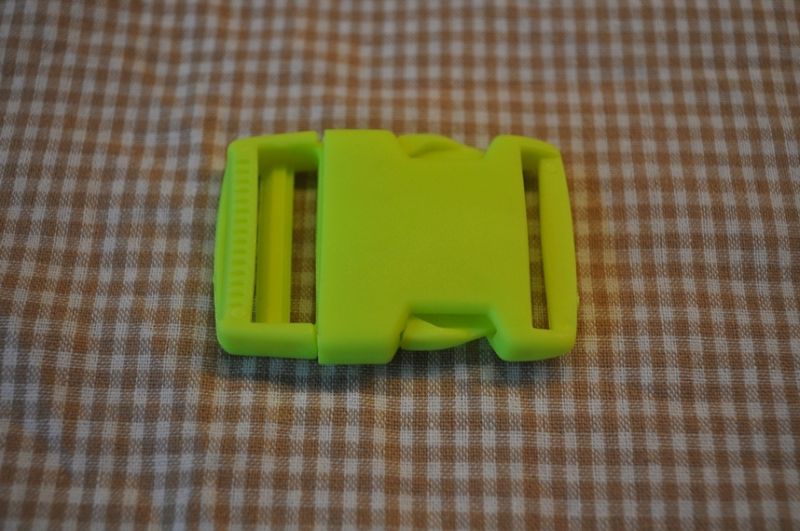Steckschnalle 25 mm neon gelb