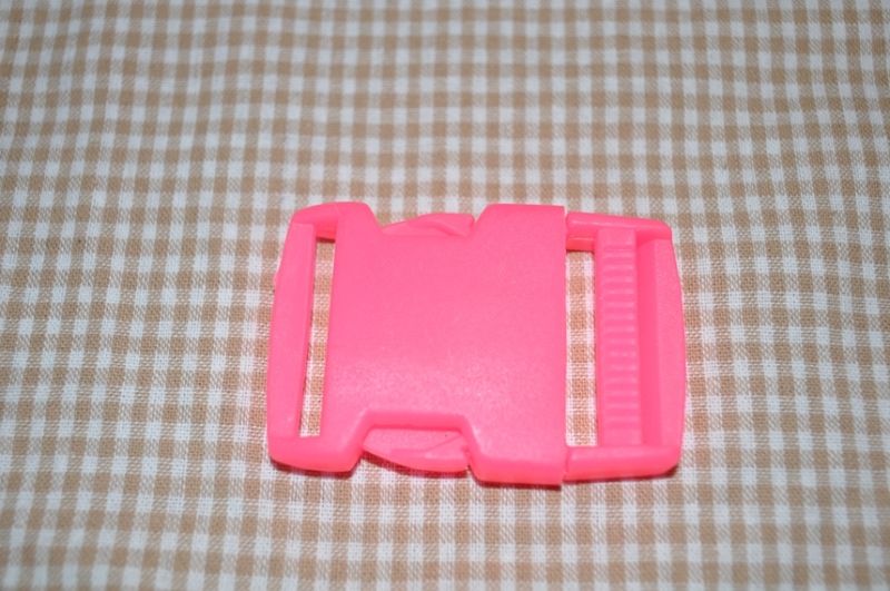 Steckschnalle 25 mm neon pink