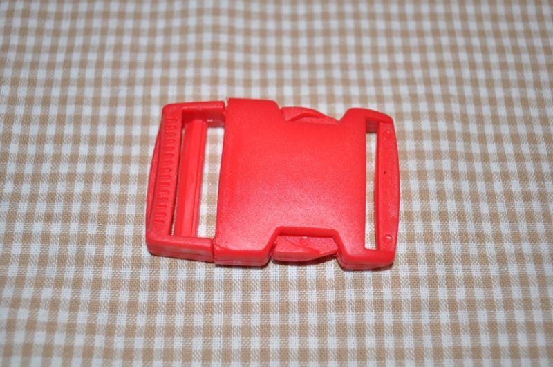 Steckschnalle 25 mm rot