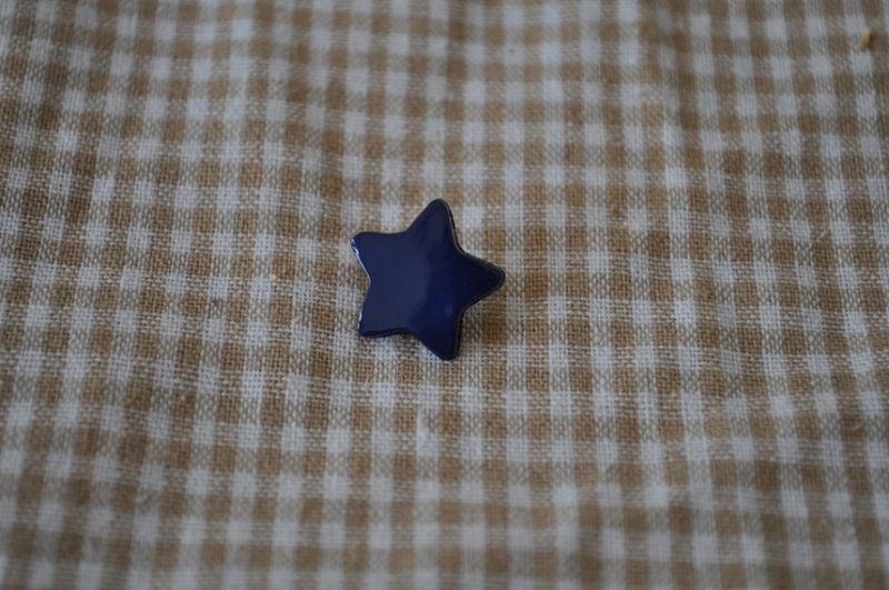 Knopf Stern dunkelblau 15mm