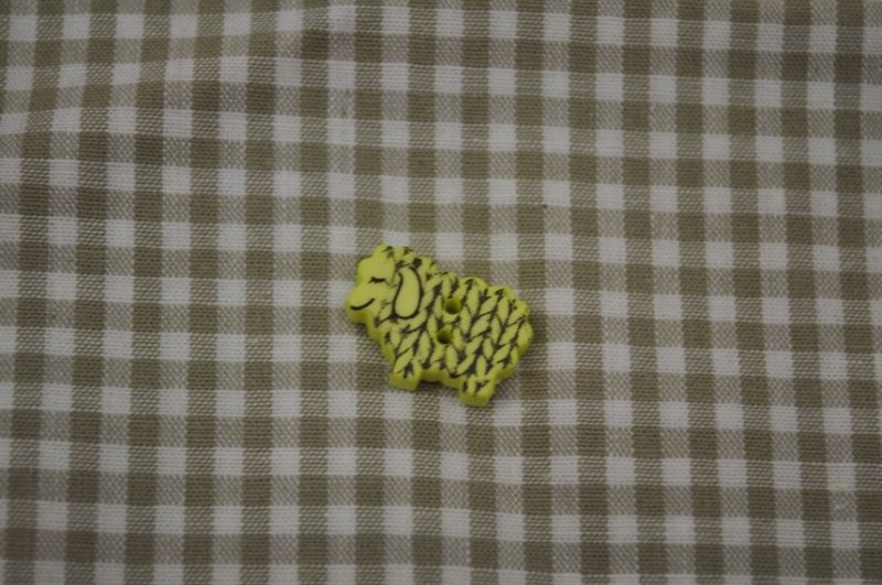 Knopf Schaf hellgrün