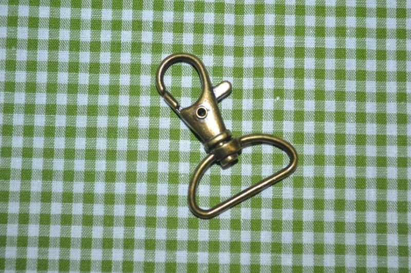 Karabinerhaken 28 x 40 mm Messing