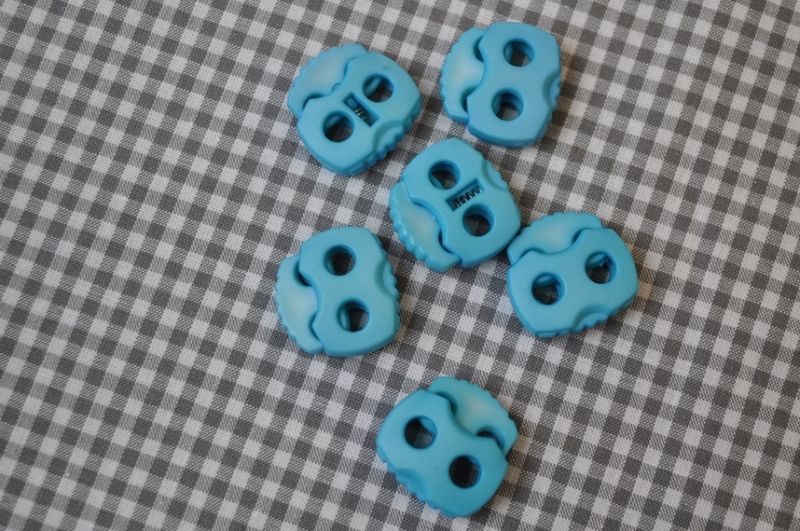 Kordelstopper 2 löcher 5mm türkis