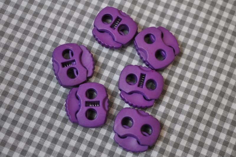 Kordelstopper 2 löcher 5mm lila