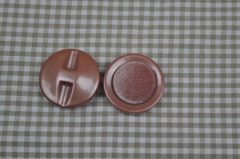 Knopf Velour klein altrosa