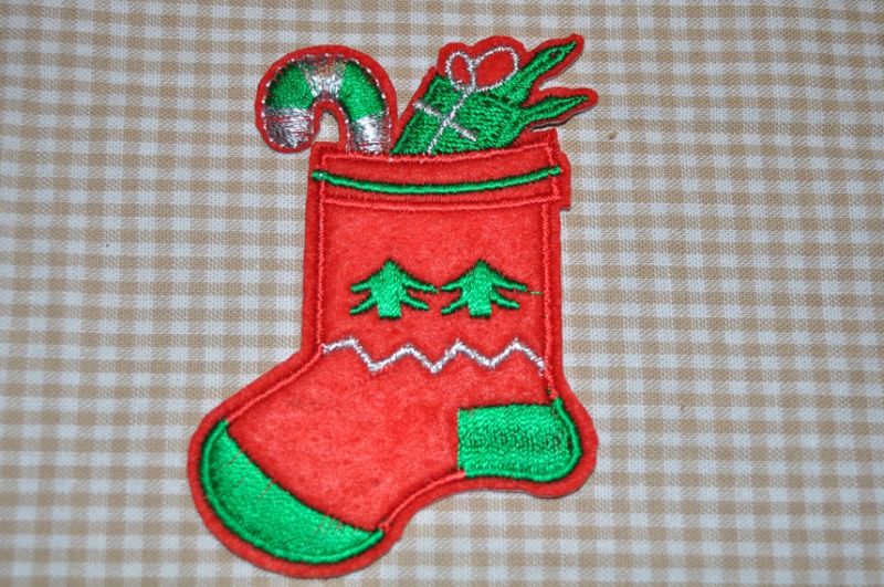 Applikation Bügelbild Nikolaus Stiefel 8x6cm