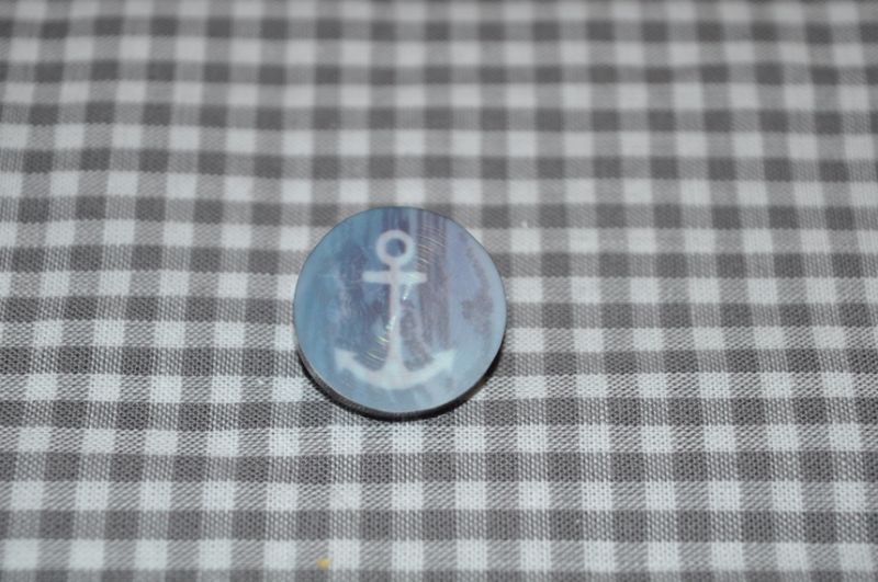 Knopf 18mm Öse Anker mittel grau