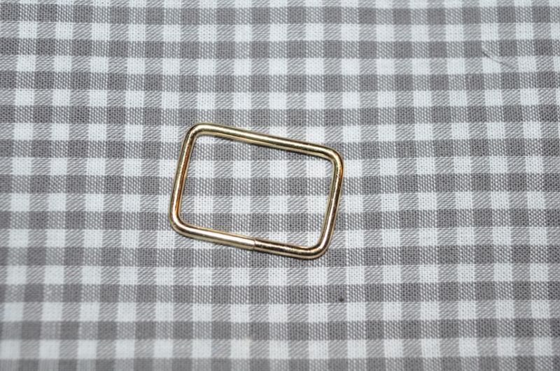 Viereck Ring glänzend Gold 13x20mm
