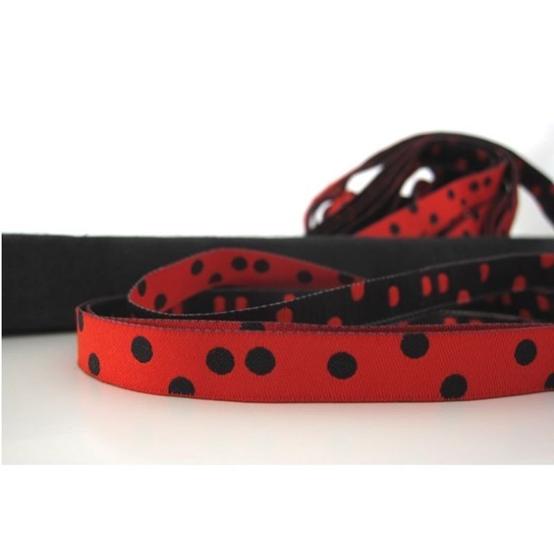 webband farbenmix dots punkte rot schwarz