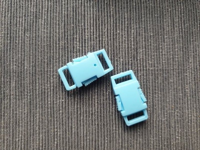 Steckschnalle 9 mm aqua