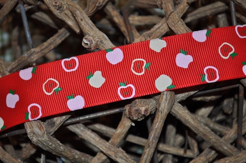 Ripsband *äpfel* rot