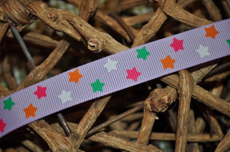 Ripsband *sterne*  flieder