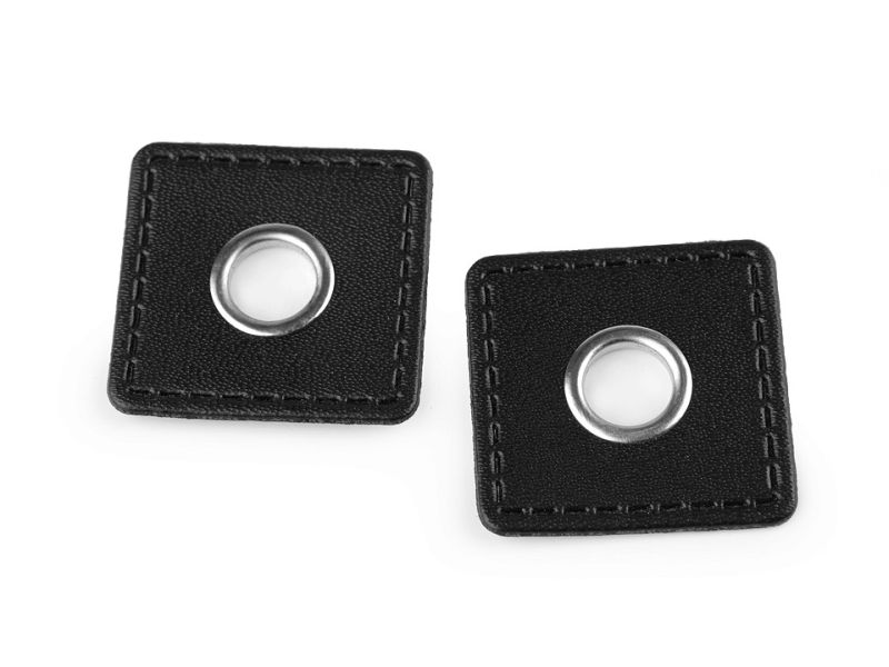 Öse auf Kunstleder 10mm Schwarz 4