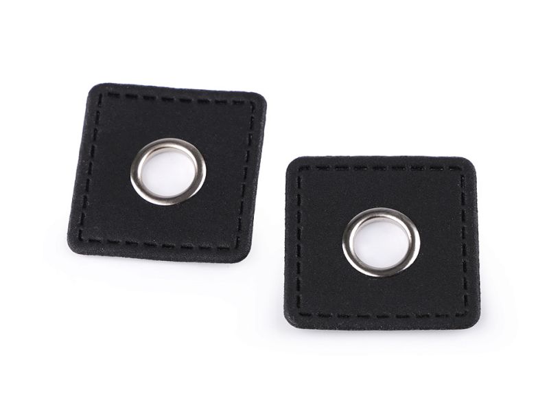 Öse auf Kunstleder 10mm Braun-Schwarz 5