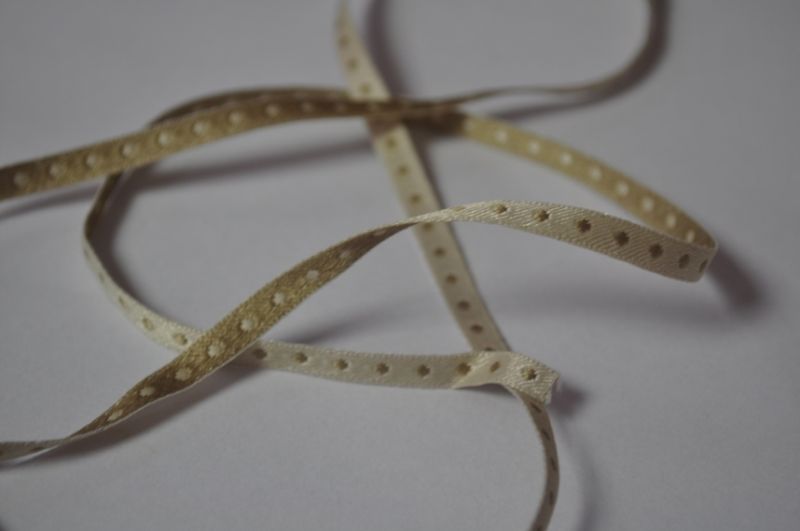 webband pünktchen hellbraun/beige